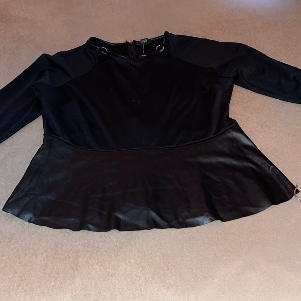 Black peplum top
